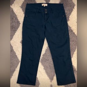 Rewind dark teal-ish blue capris size 1
